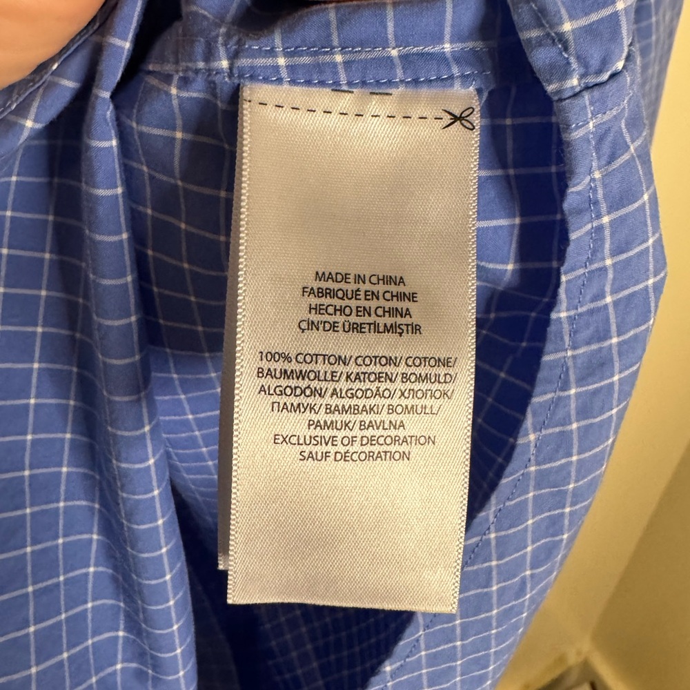 Ralph Lauren Men’s Button-Down Shirt Blue Check Size M - Picture 6 of 9